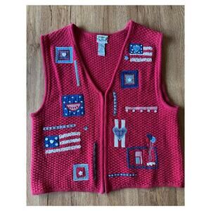 Koret City Blues Vintage Patriotic Sweater Vest
